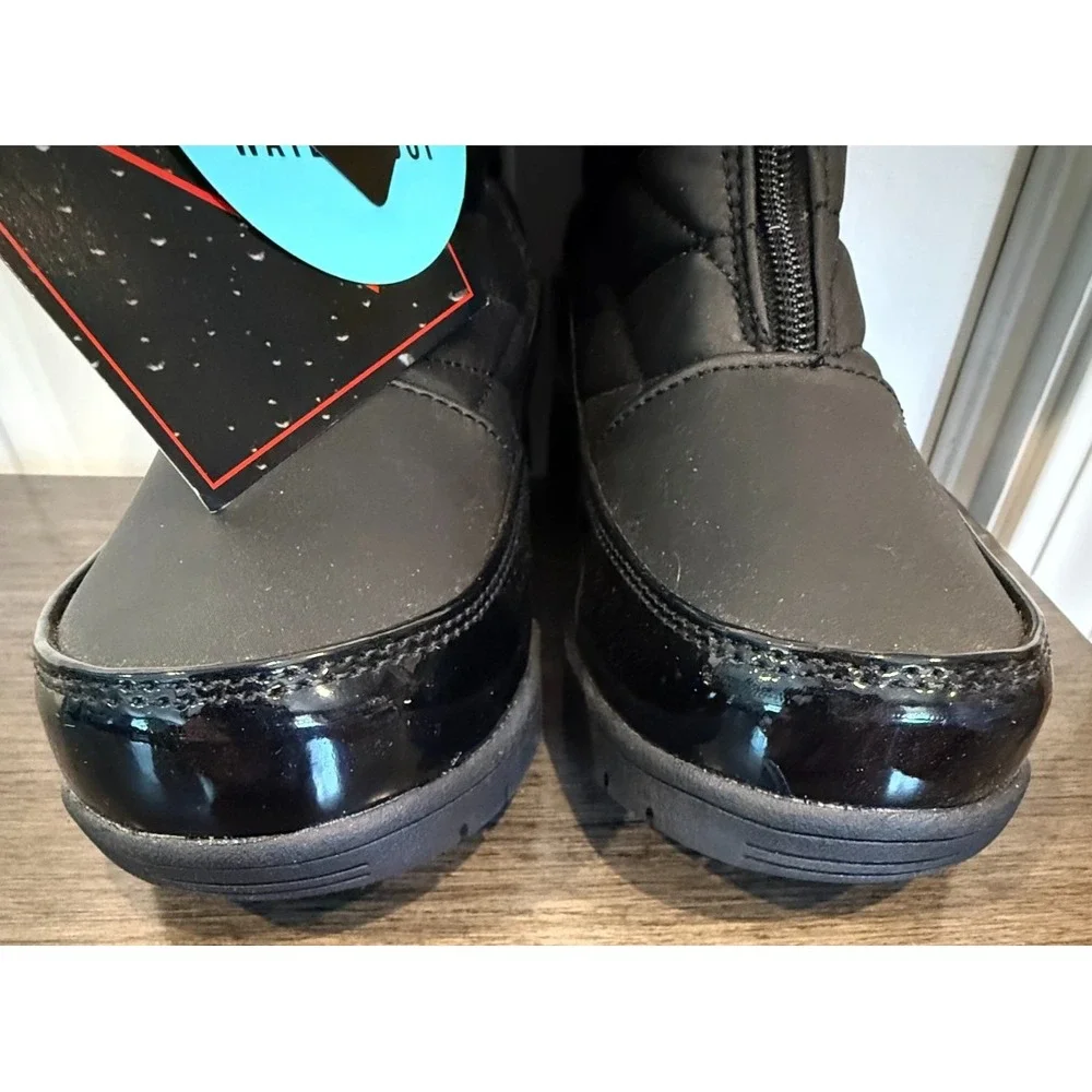 Totes Esther Women's Winter Snow Boots Size 6 Black Waterproof Faux Fur Thermoli